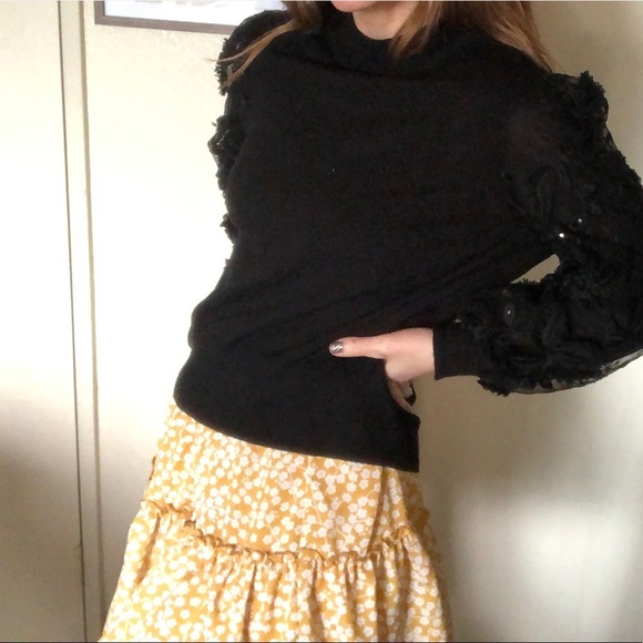 Oh Polly Australia yellow ruffled high waist mini skirt y2k - Picture 8 of 8
